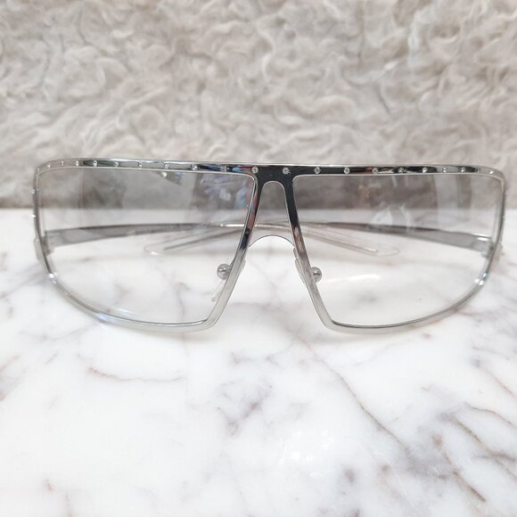 Juicy Couture 'Viva La Juicy Couture'Silver Wide Lens Rhinestone Full Rim Frame - Picture 1 of 8